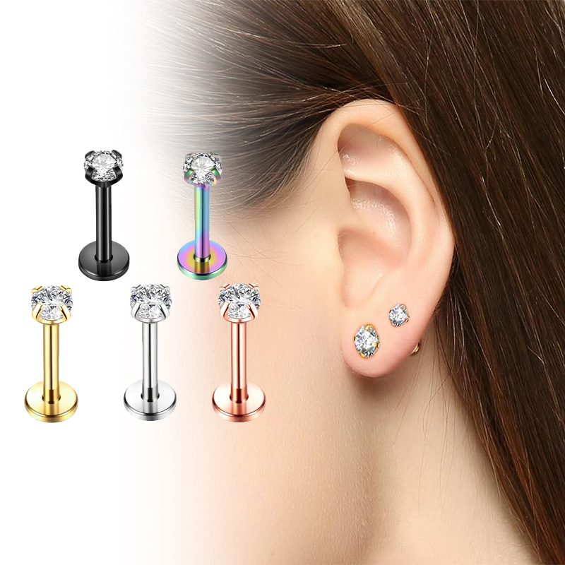 Body Jewelry Back - 16G Titanium Internally Threaded Flat Back
