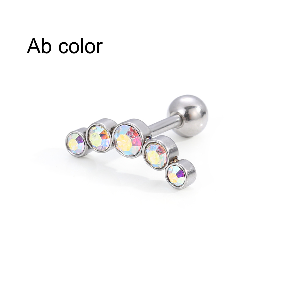Body Jewelry Ear - 1Pcs Fashion 16G Crystal Gem Opal