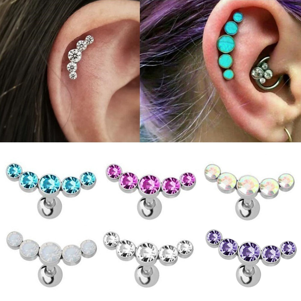 Body Jewelry Ear - 1Pcs Fashion 16G Stainless Steel Bar
