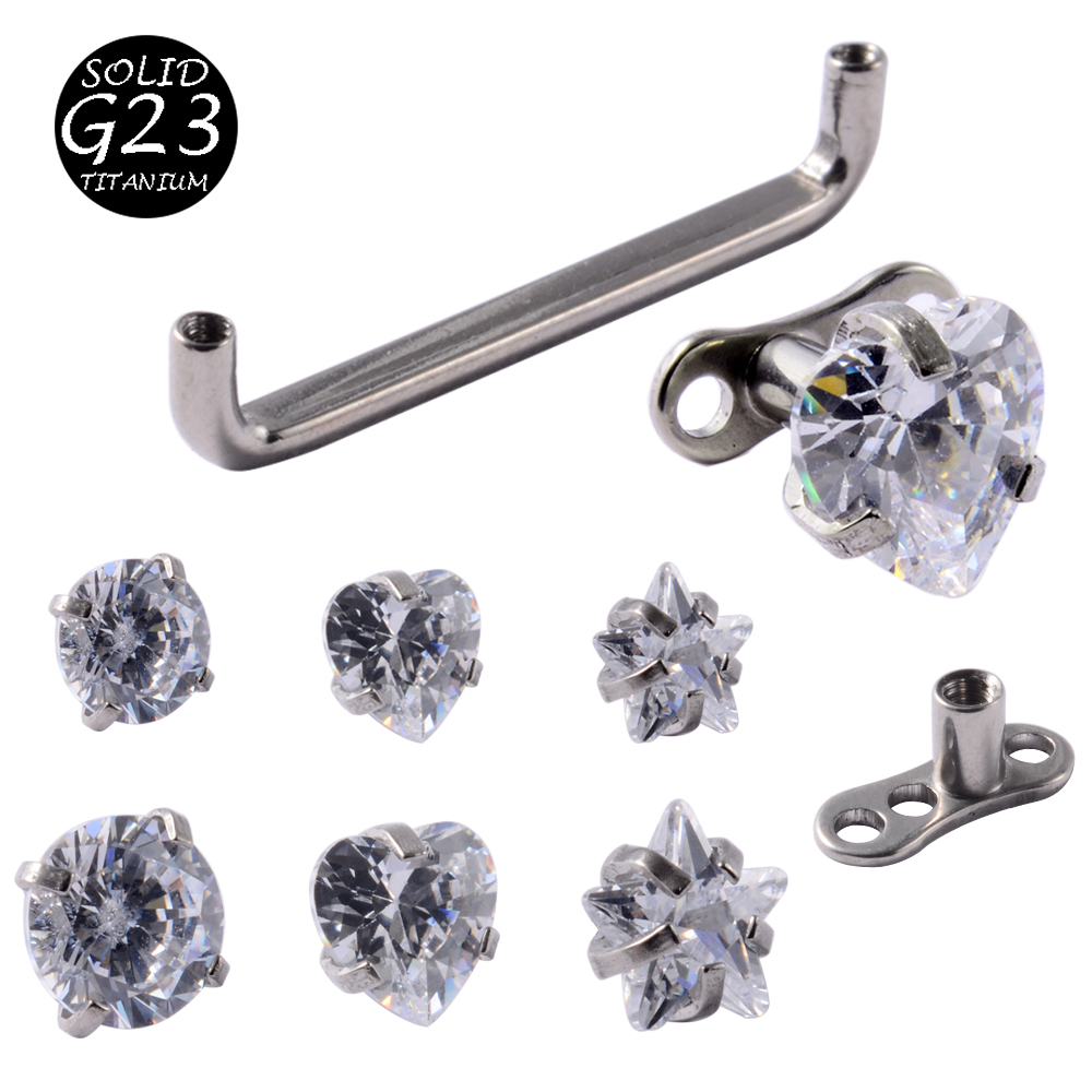 Body Jewelry Dermal - 1Peice G23 Titanium Dermal Anchor Diver