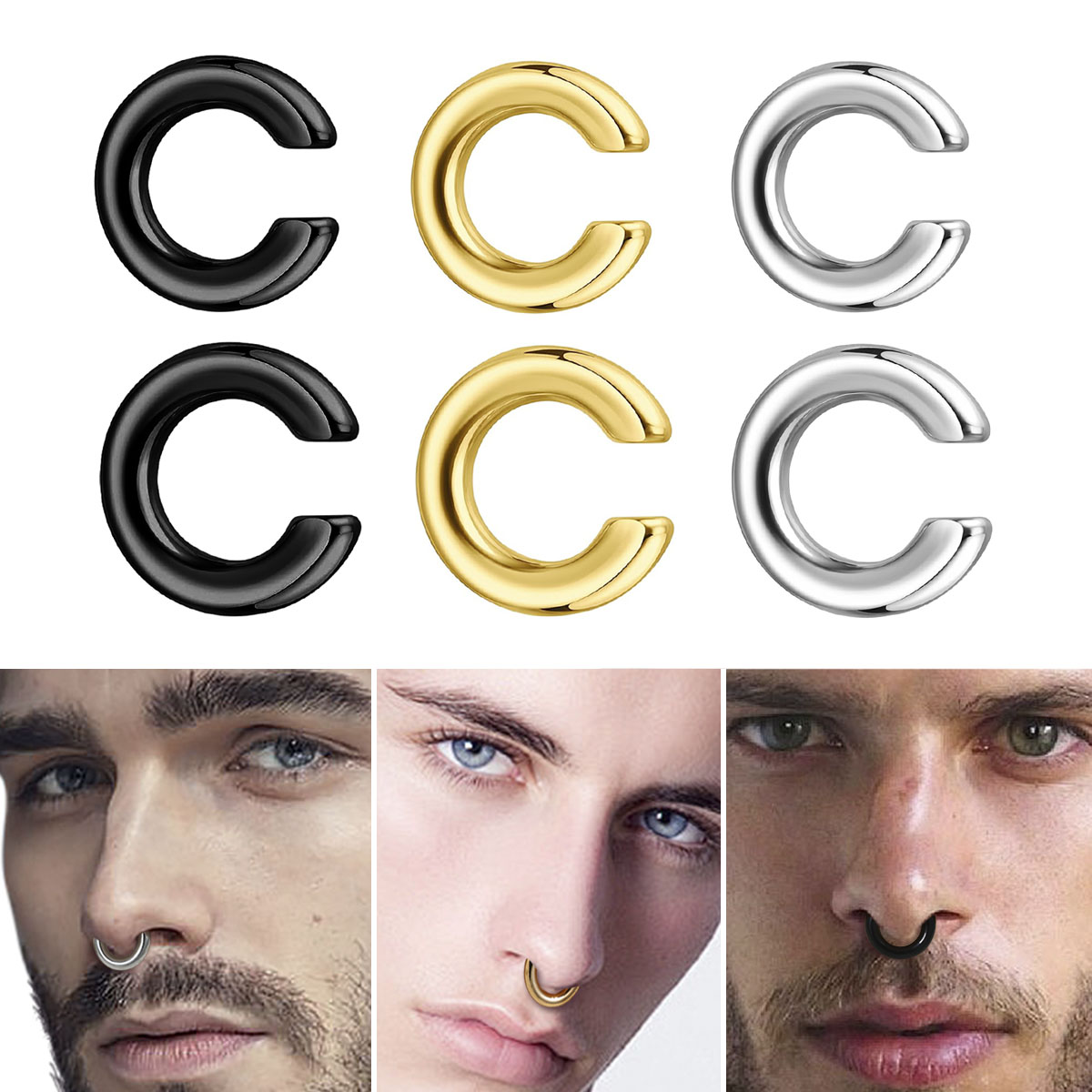 Body Jewelry Ear - 1pc Exaggerated c-Shaped Non-Piercing Nose Ring
