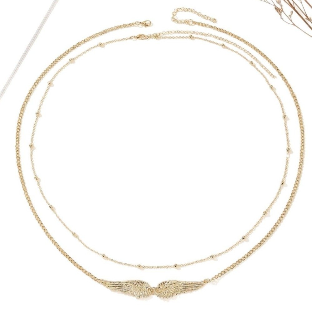 Body Jewelry Chain - Trendy Elegant Double Layer Wings Body