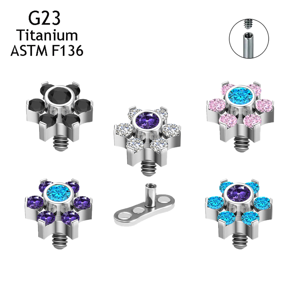 Body Jewelry Dermal - G23 Titanium dermal piercings hide in