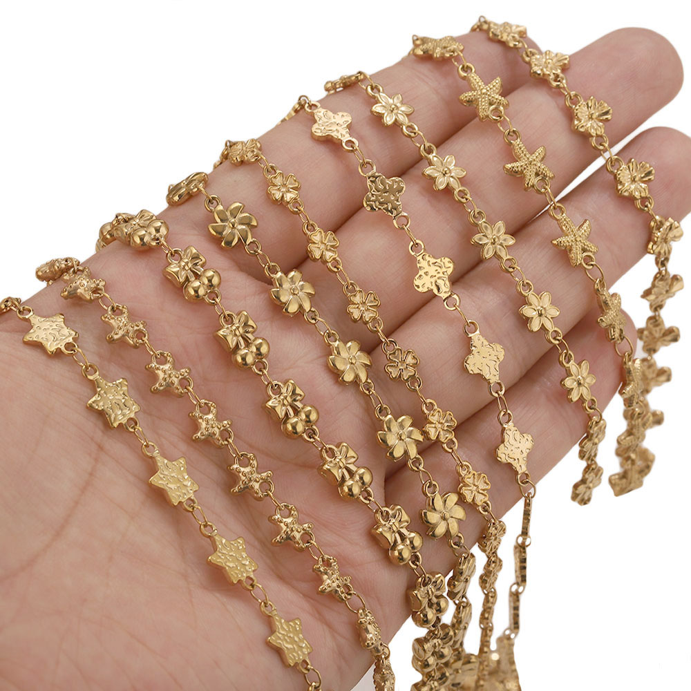 1Meter Stainless Steel Flower  - Body Jewelry Chain ulasan dan harga