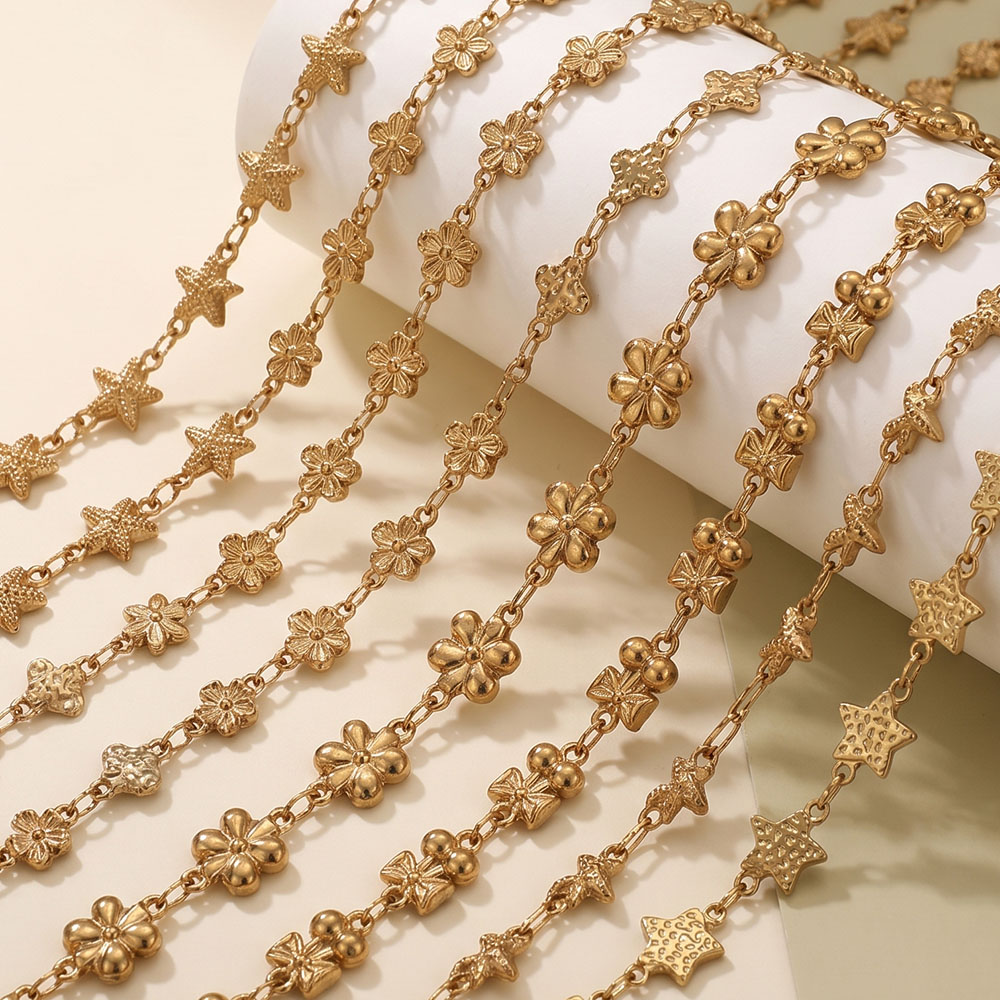 1Meter Stainless Steel Flower  - Body Jewelry Chain ulasan dan harga