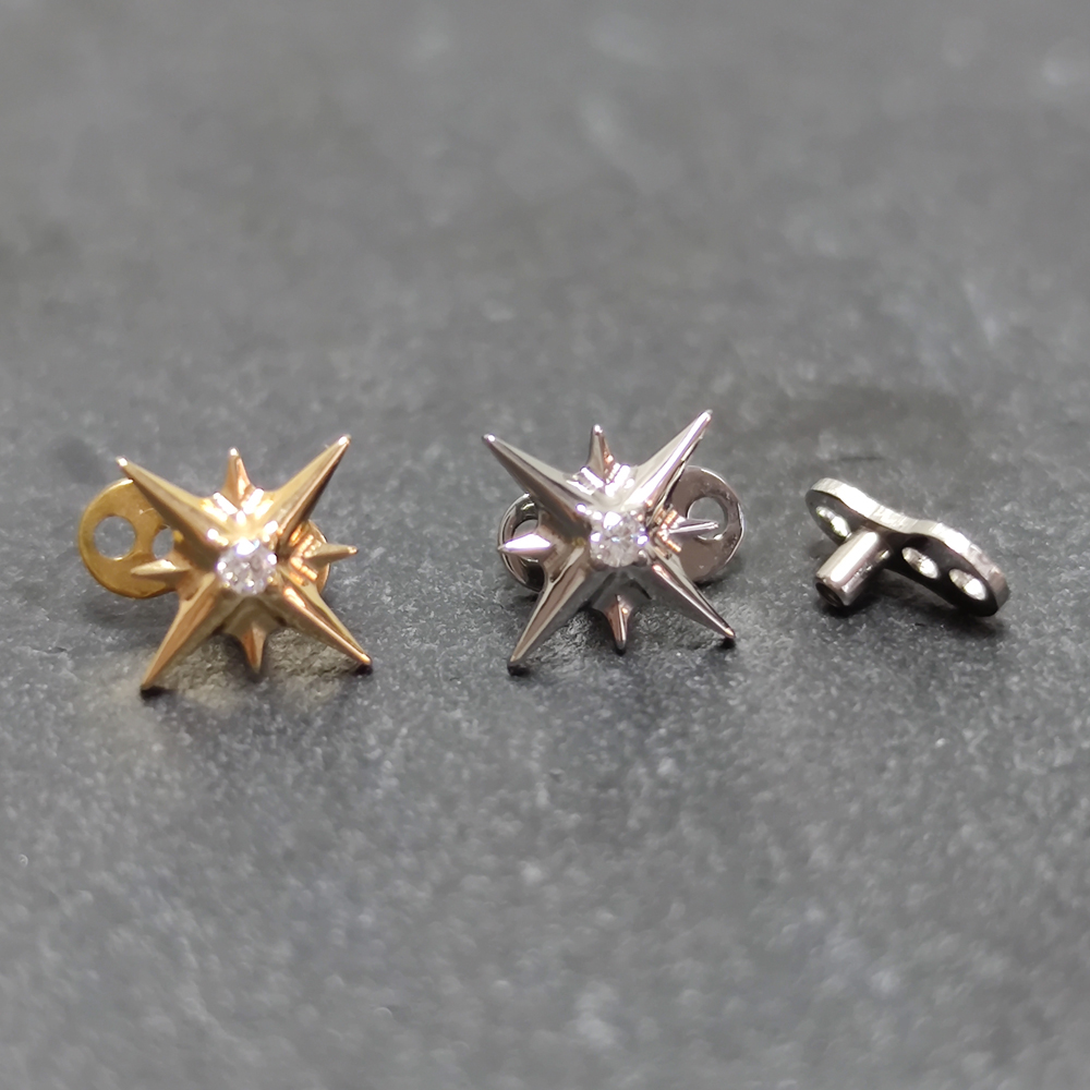 G23 Titanium Zircon Micro Derm - Body Jewelry Dermal ulasan dan harga