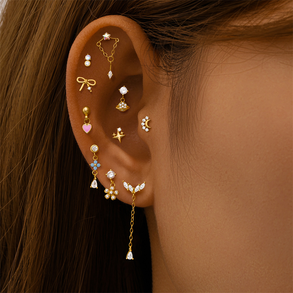 AIDE Heart Round Ball Flat Hel - Body Jewelry Flat Back ulasan dan harga