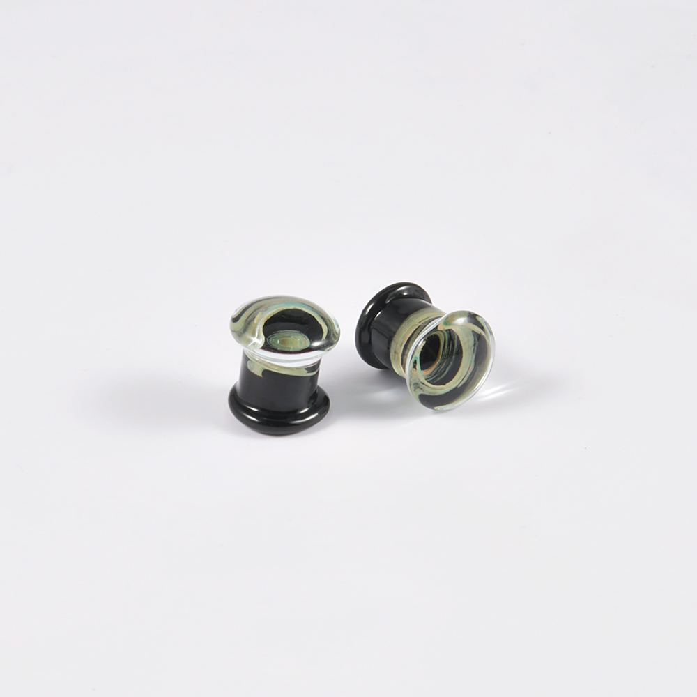 Pair Quality Glass Vortex Ear  - Body Jewelry Quality ulasan dan harga