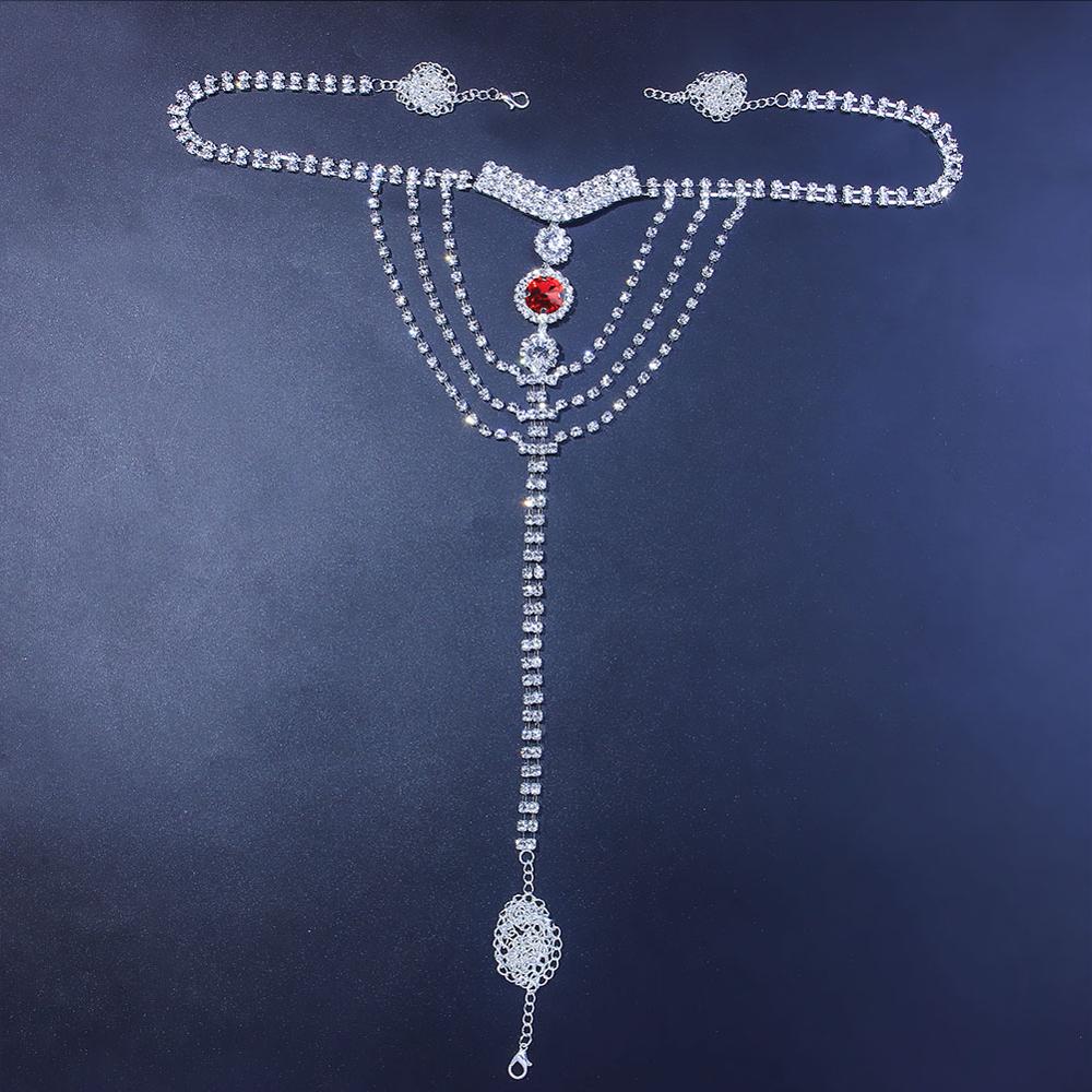 Sexy Body Chain Lingerie Red C - Body Jewelry Women ulasan dan harga