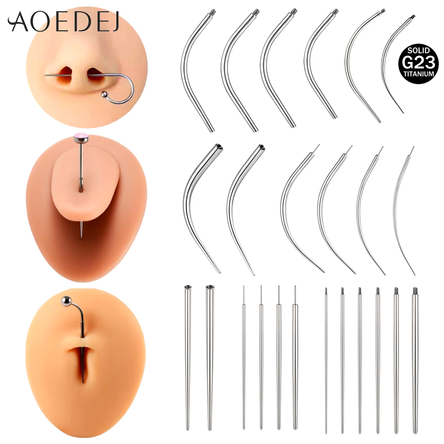 AOEDEJ 1 PC G23 Titanium Pierc - Zs Body Jewelry ulasan dan harga