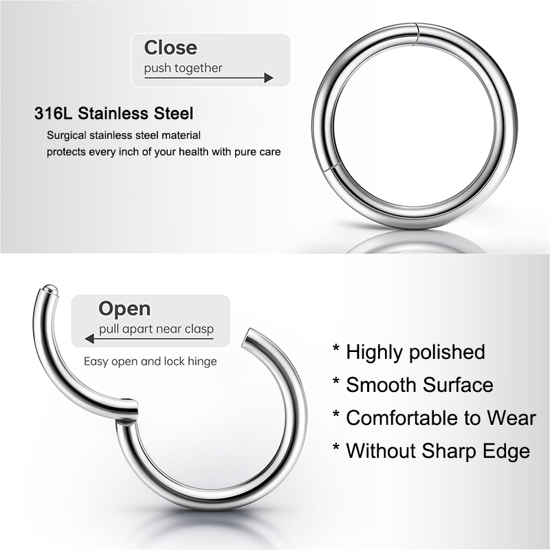 16G 316L Surgical Steel Hinged - Body Jewelry Piercing ulasan dan harga