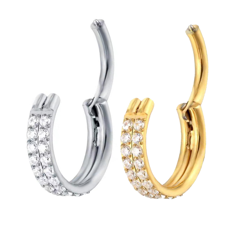 G23 Titanium Piercing Double r - Body Jewelry Quality ulasan dan harga