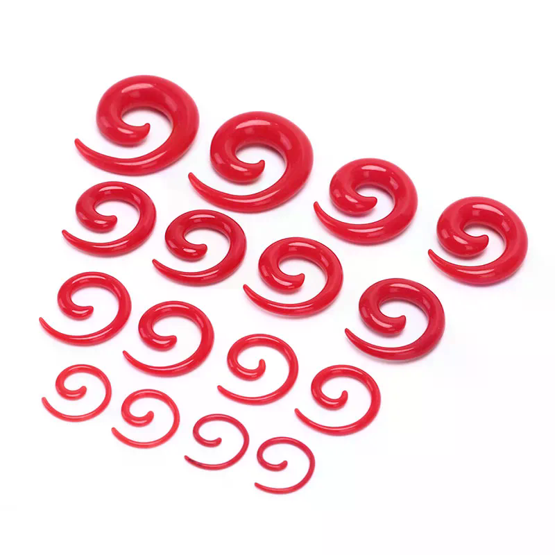 16PCS /set Spiral Taper Flesh  - Body Jewelry Quality ulasan dan harga