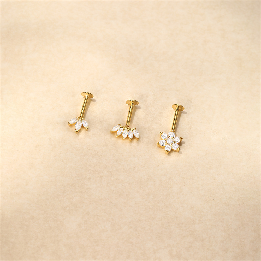 AIDE 925 Sterling Silver Earri - Body Jewelry Flat Back ulasan dan harga