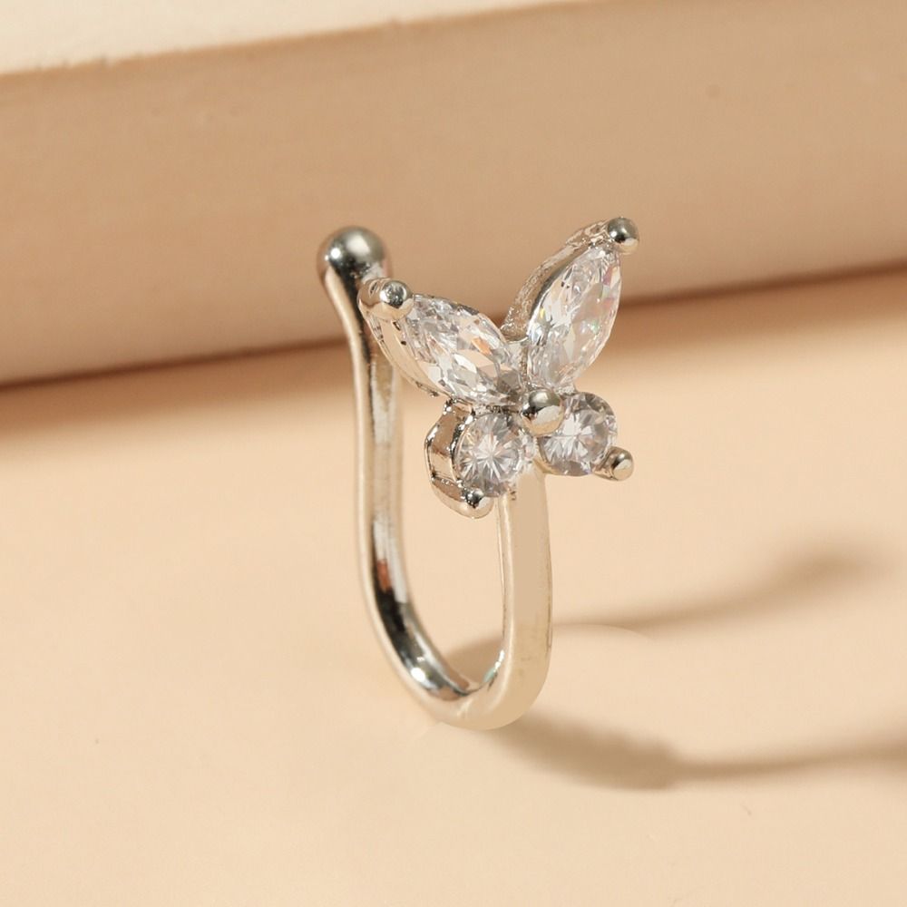 Rhinestone Butterfly Nose Ring - Body Jewelry Ear ulasan dan harga
