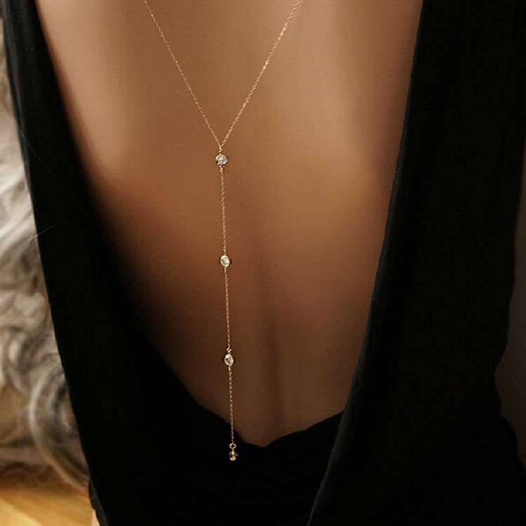 New Rhinestone Sexy Women's Ba - Body Jewelry Back ulasan dan harga