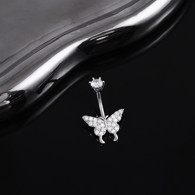 Butterfly Zircon Belly Button  - Body Jewelry Quality ulasan dan harga