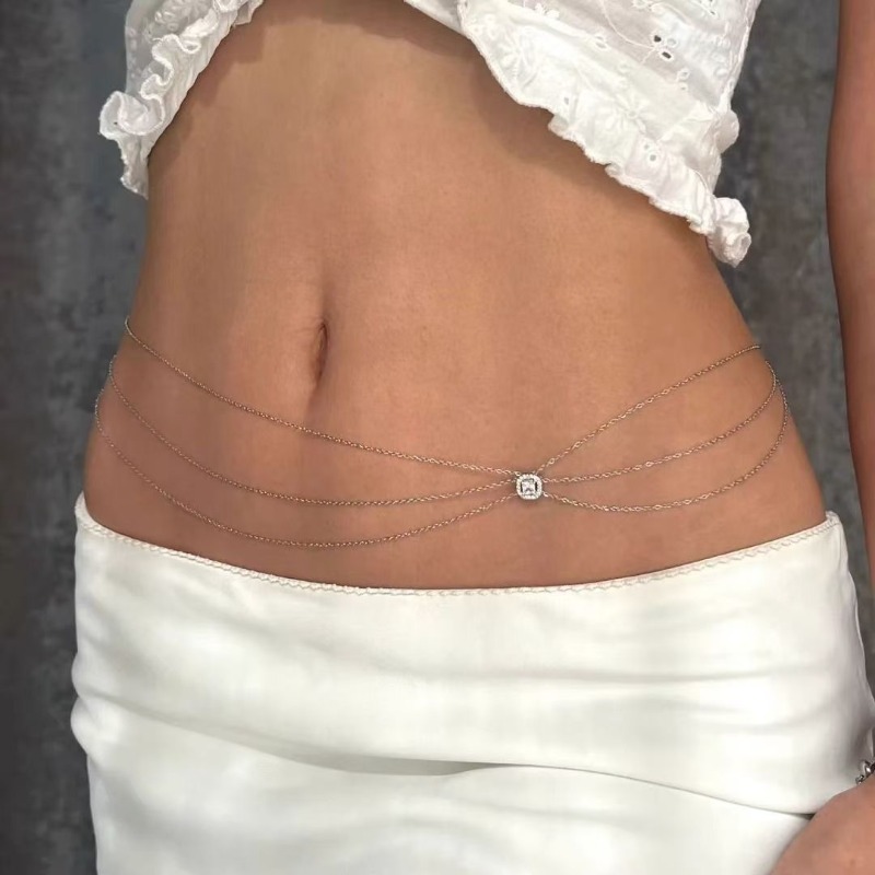 Summer  Hot Metal Waist Chain  - Body Jewelry Women ulasan dan harga