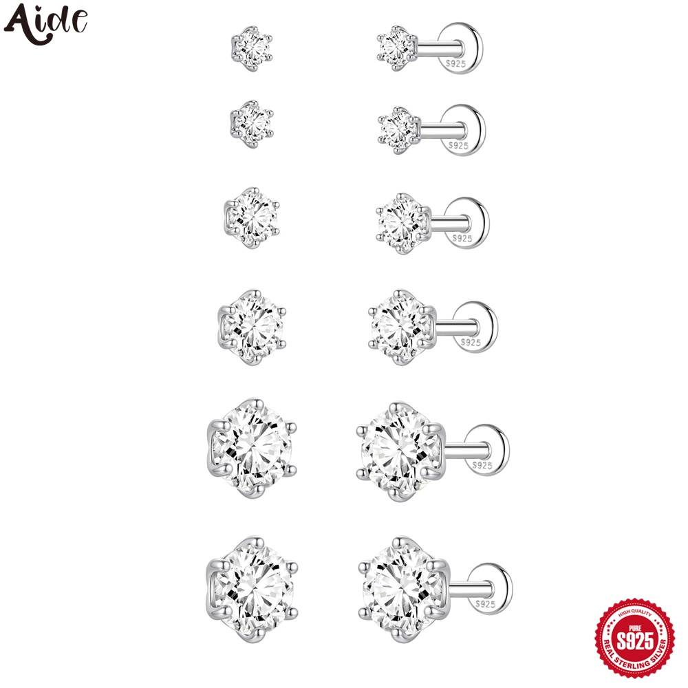 Aide S925 Sterling Silver 6 Si - Body Jewelry Flat Back ulasan dan harga