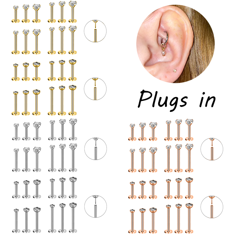 ZS 3PCS/LOT Stainless Steel Tr - Zs Body Jewelry ulasan dan harga