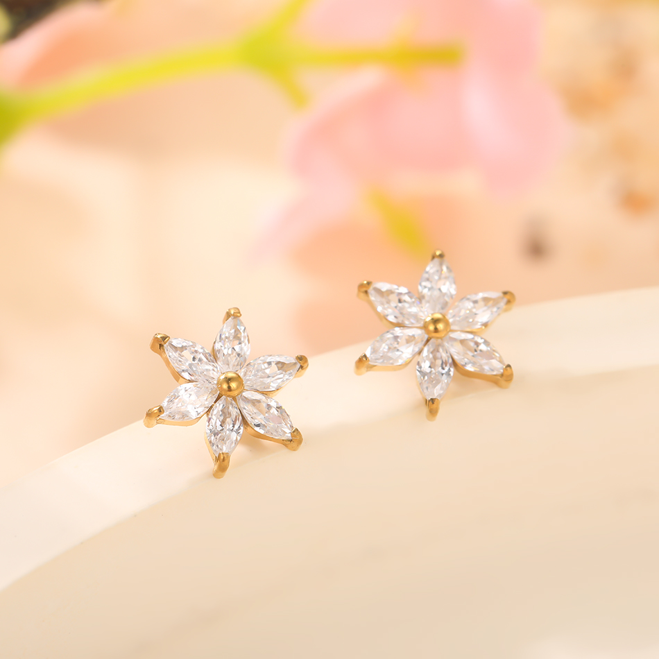 1/5PCS Titanium Crystal Flower - Body Jewelry Dermal ulasan dan harga