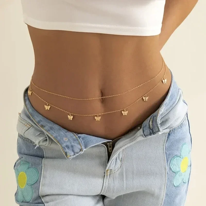 New Charm Sexy Double Layer Bu - Body Jewelry Chain ulasan dan harga