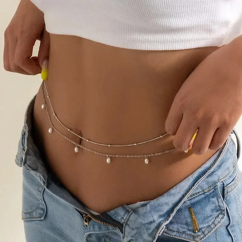 New Charm Sexy Double Layer Bu - Body Jewelry Chain ulasan dan harga
