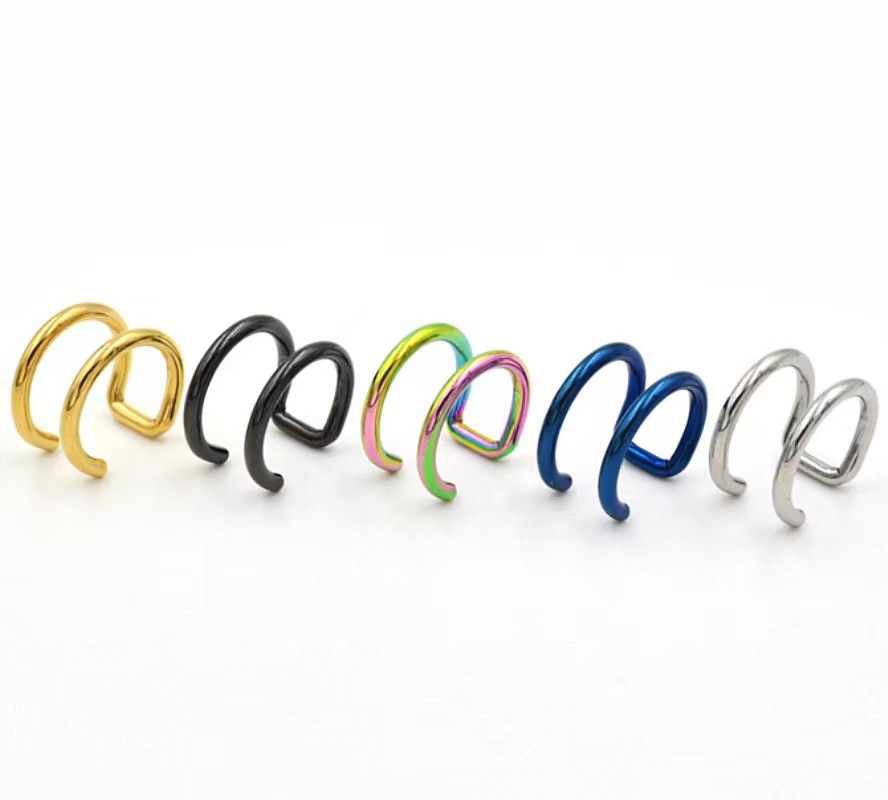 2Pcs 316L Stainless Steel Clip - Body Jewelry Ear ulasan dan harga