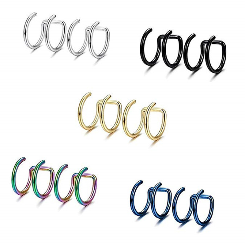 2Pcs 316L Stainless Steel Clip - Body Jewelry Ear ulasan dan harga
