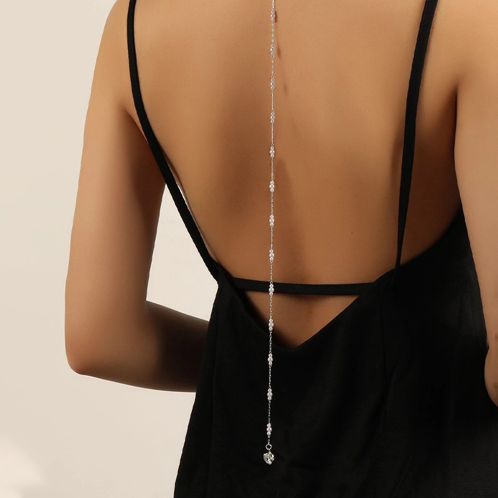 Luxury Bridal Round Rhinestone - Body Jewelry Back ulasan dan harga