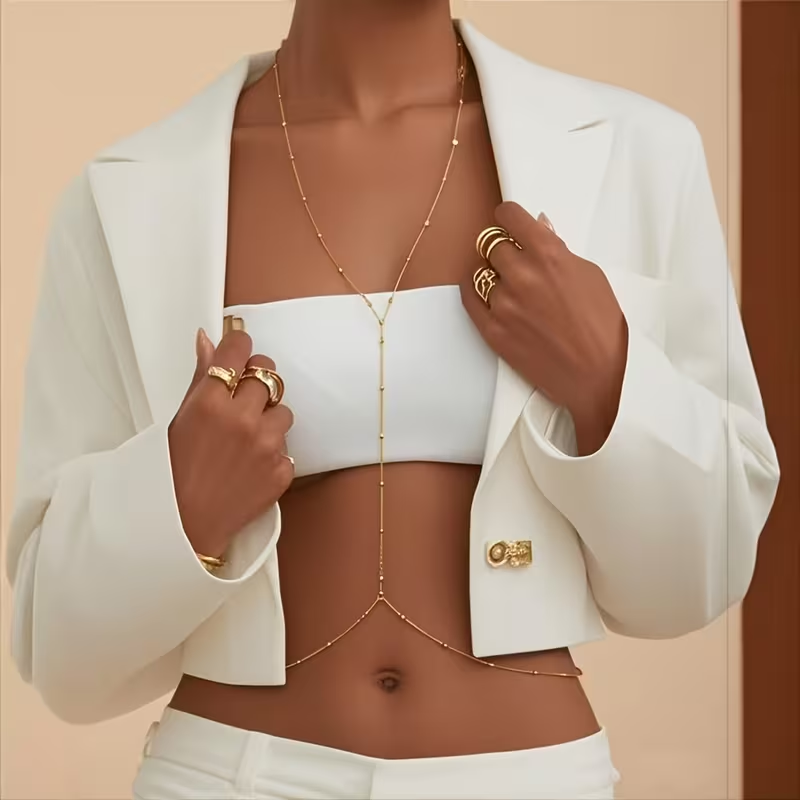 Fashion Simple Bead Chain Bohe - Body Jewelry Women ulasan dan harga