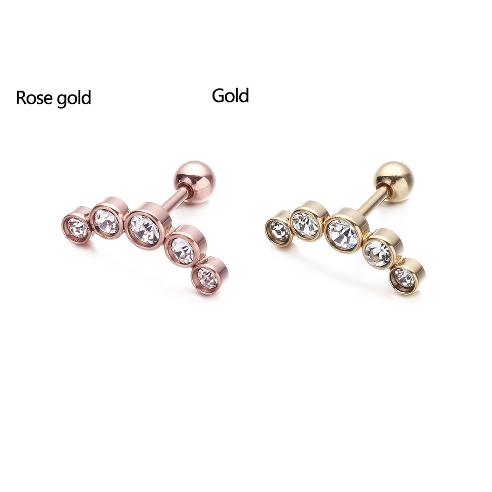 1Pcs Fashion 16G Crystal Gem O - Body Jewelry Ear ulasan dan harga