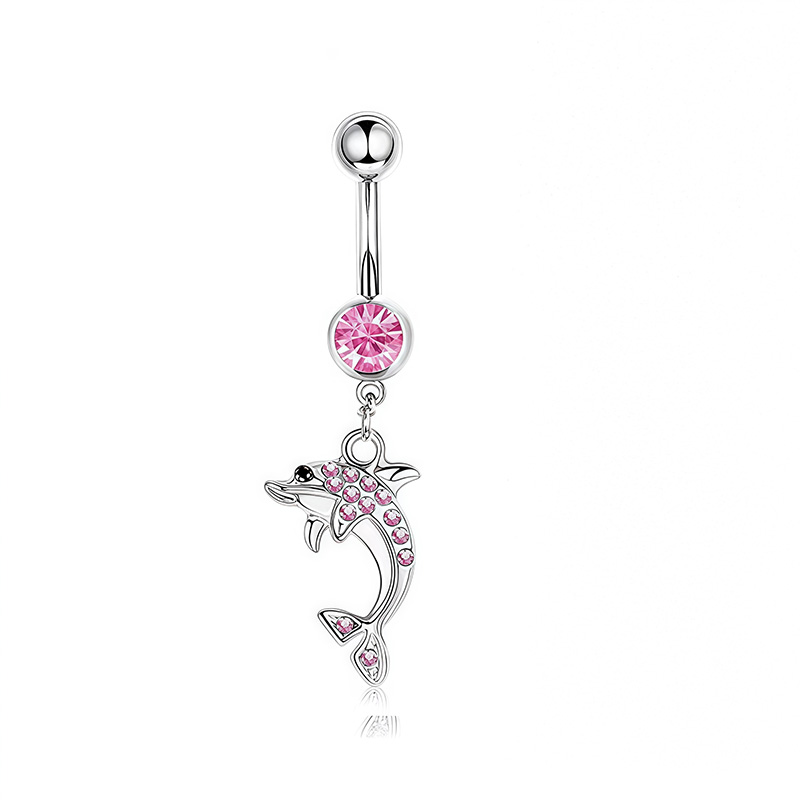 1PCS Pink Crown Belly Button R - Body Jewelry Piercing ulasan dan harga