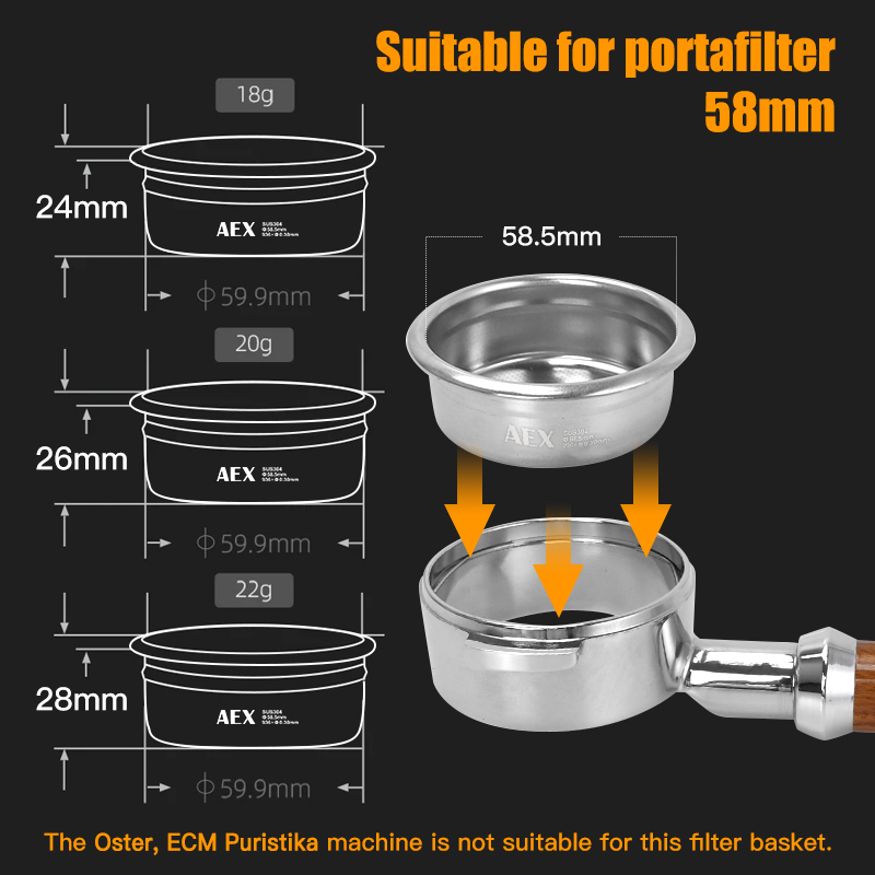 Coffee Filter Basket 58MM AEX  - Body Jewelry Piercing ulasan dan harga