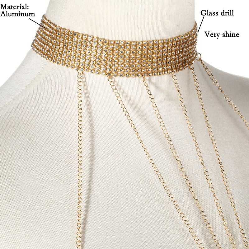 Gold Color Body Chain Women  R - Body Jewelry Chain ulasan dan harga
