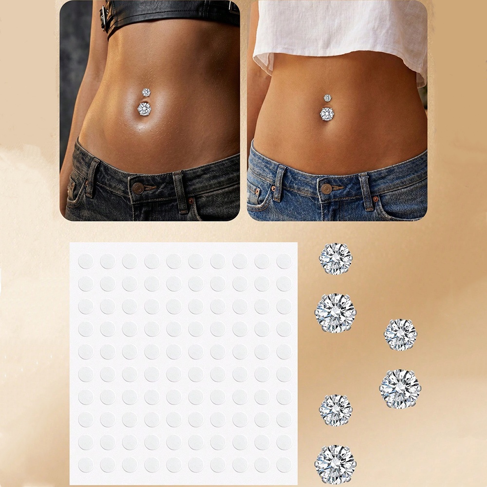 Fake Belly Piercing Cubic Zirc - Body Jewelry Piercing ulasan dan harga