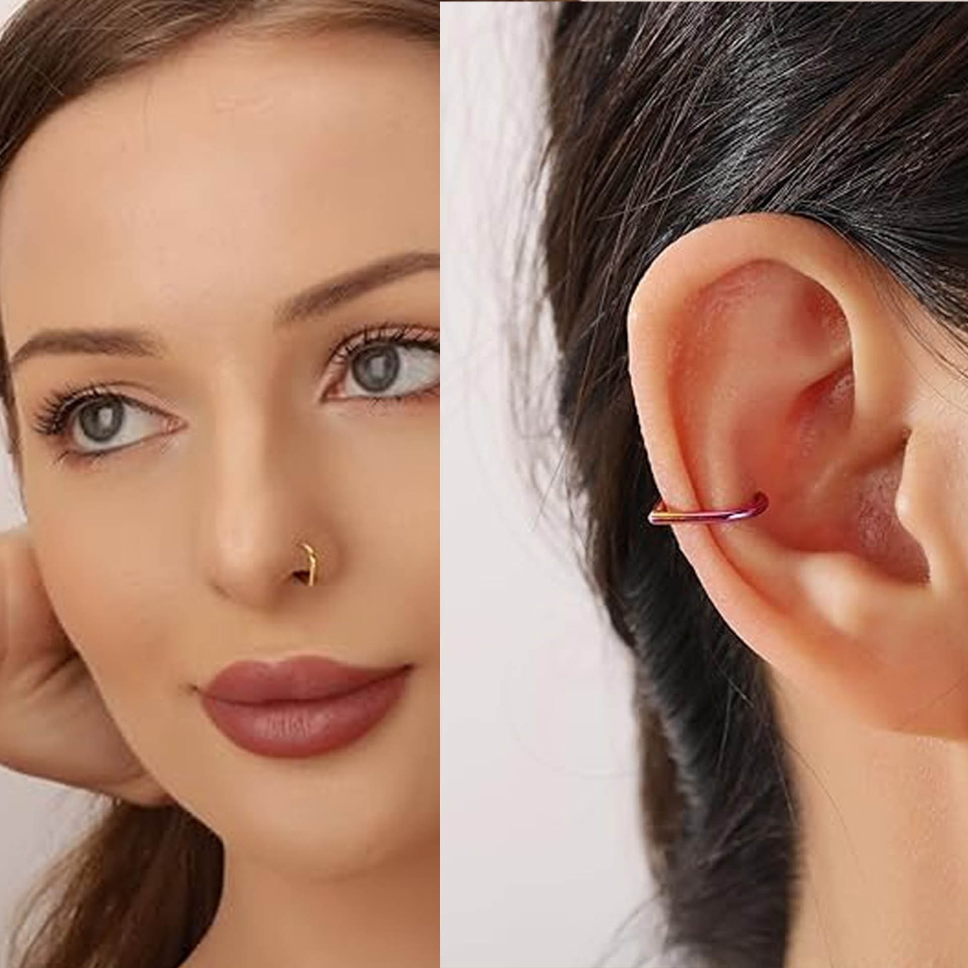 5Pcs Stainless Steel Fake Nose - Body Jewelry Ear ulasan dan harga