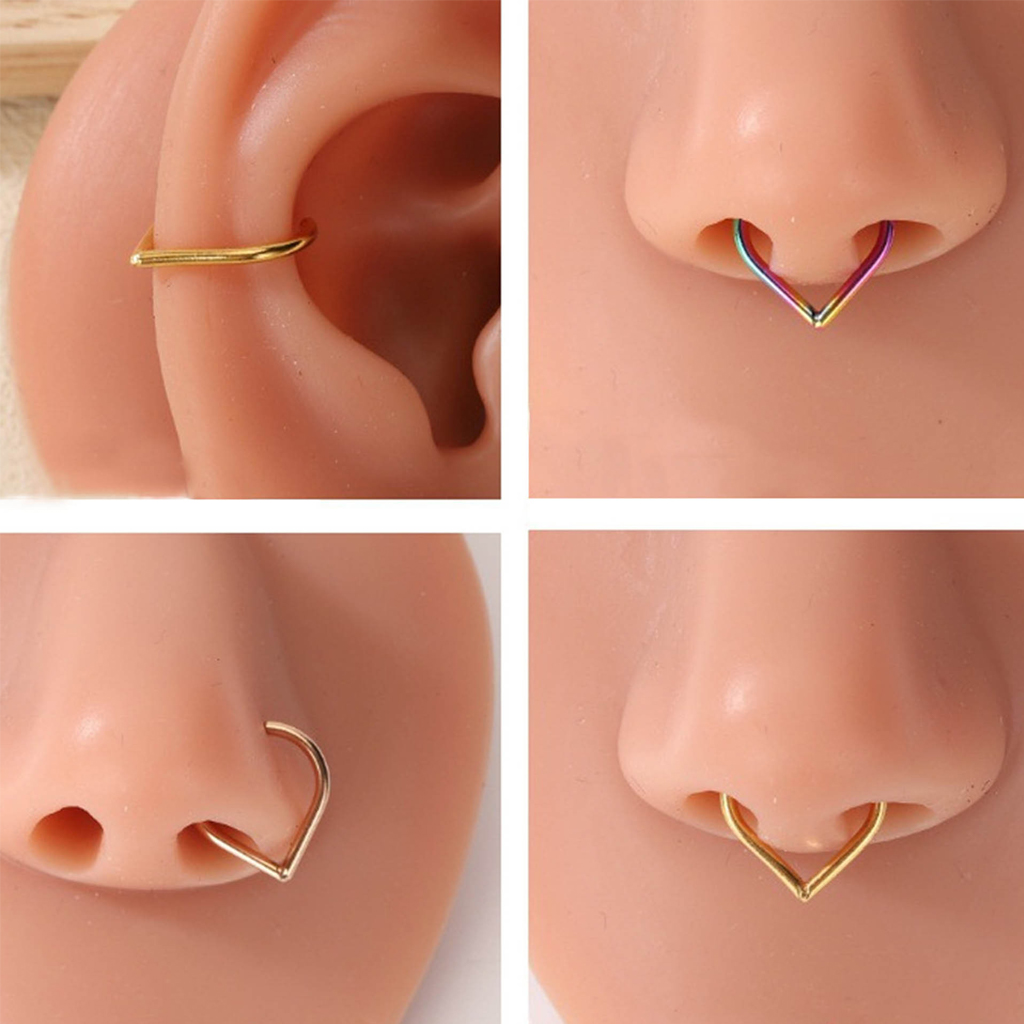 5Pcs Stainless Steel Fake Nose - Body Jewelry Ear ulasan dan harga