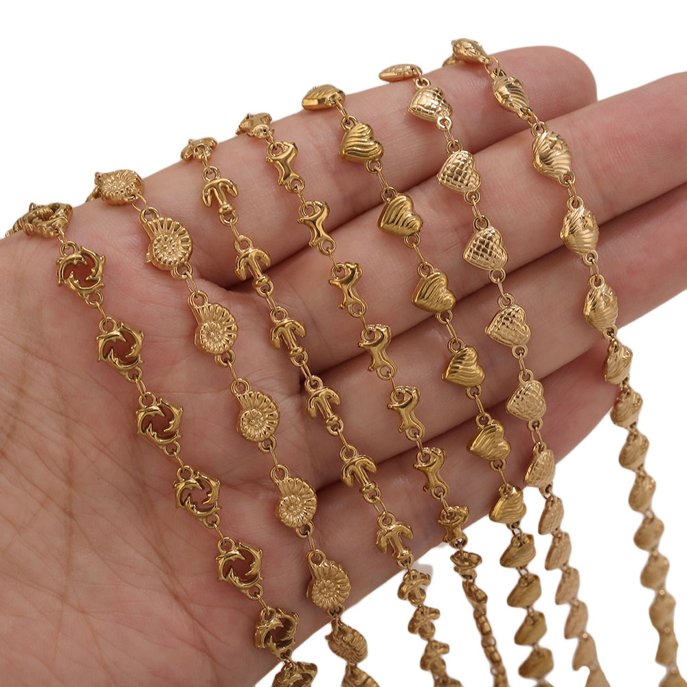 1M PVD Gold Stainless Steel He - Body Jewelry Chain ulasan dan harga