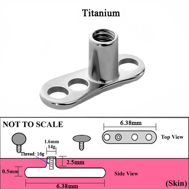 1Peice G23 Titanium Dermal Anc - Body Jewelry Dermal ulasan dan harga