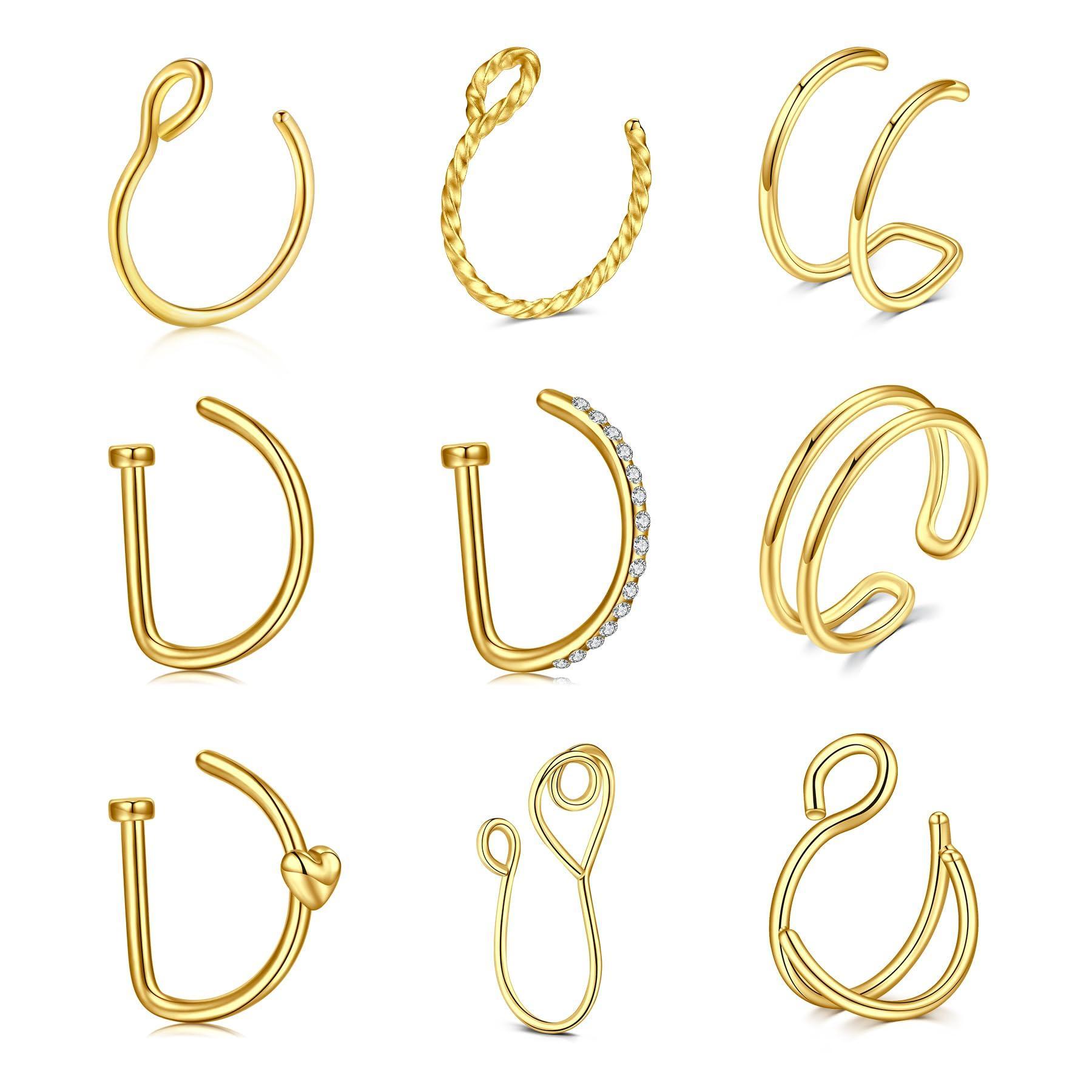 1/9pcs Stainless Steel Fake Se - Body Jewelry Ear ulasan dan harga