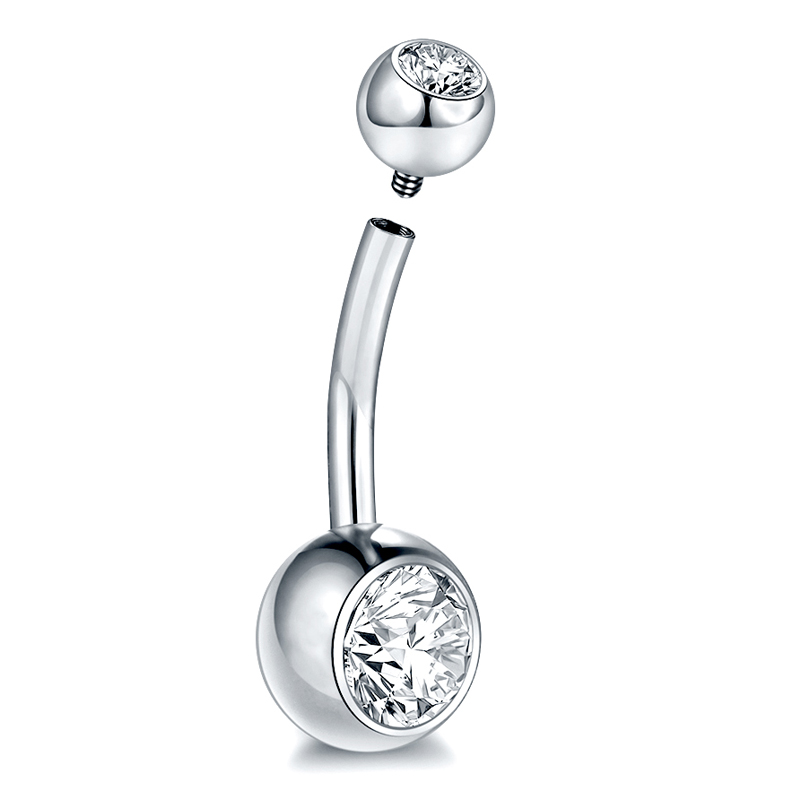 10Pcs/lot G23 Titanium Belly B - Belly Bar Titanium ulasan dan harga