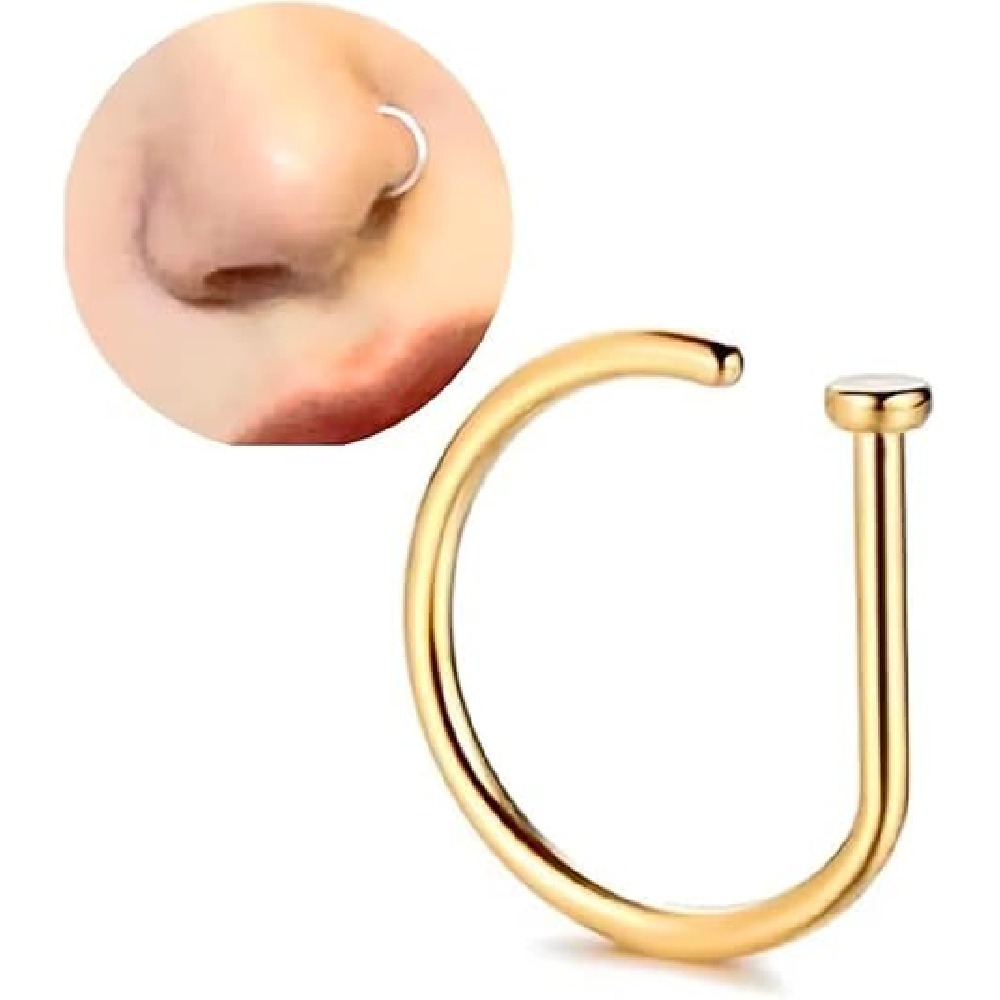 4 Pack Non Piercing D-Shaped N - Body Jewelry Piercing ulasan dan harga