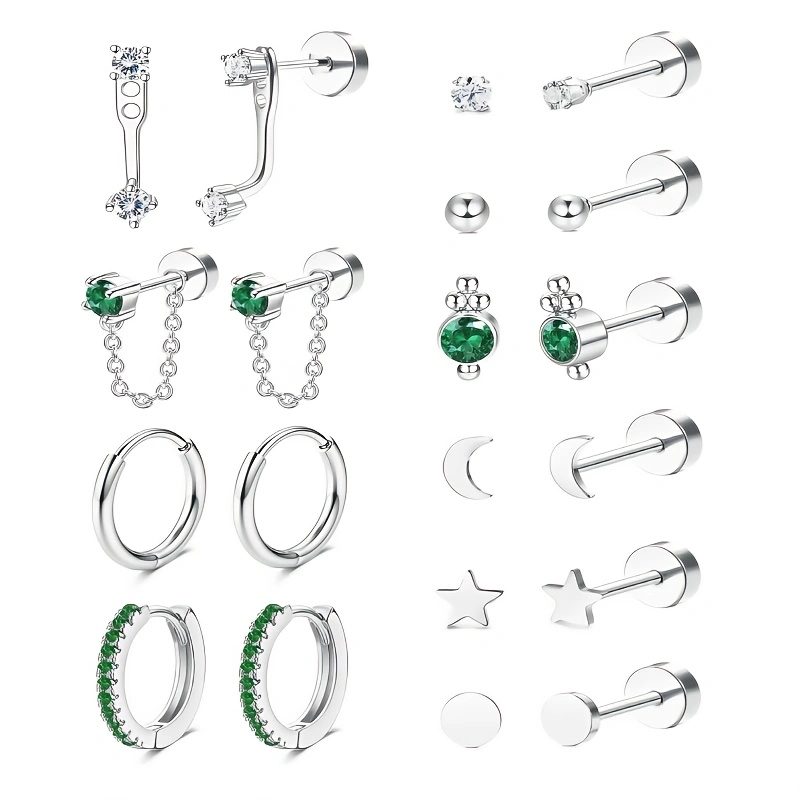 20pcs Stainless Steel Delicate - Body Jewelry Flat Back ulasan dan harga
