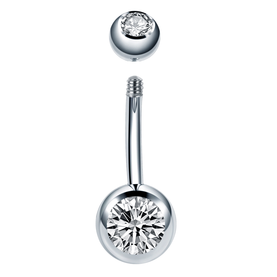 10Pcs /Lot 14G Titanium Navel  - Belly Bar Titanium ulasan dan harga