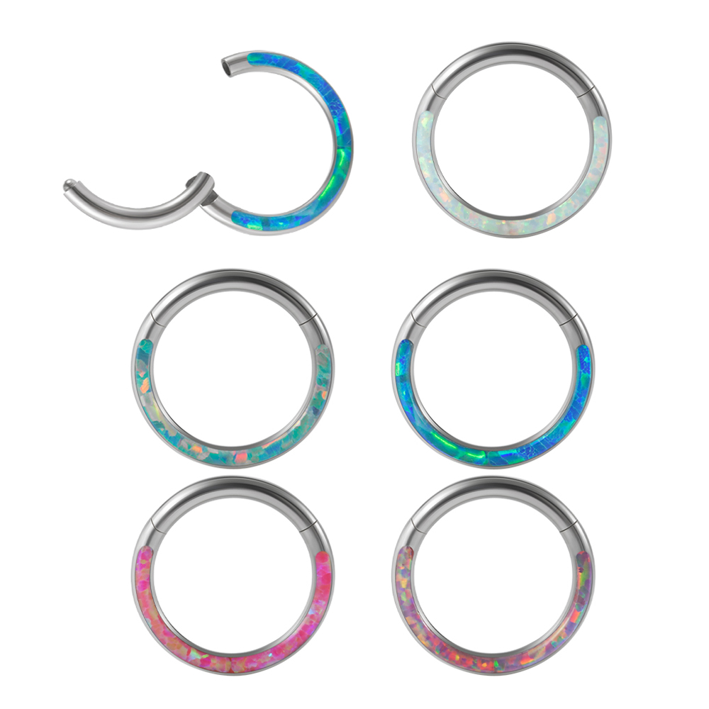 1PC Surgical Steel Opal Hinged - Body Jewelry Quality ulasan dan harga