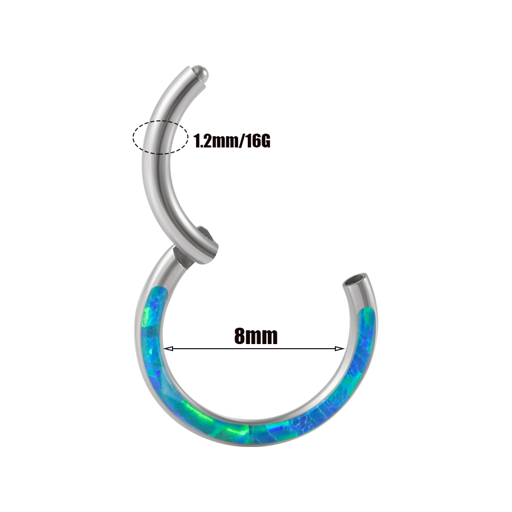 1PC Surgical Steel Opal Hinged - Body Jewelry Quality ulasan dan harga