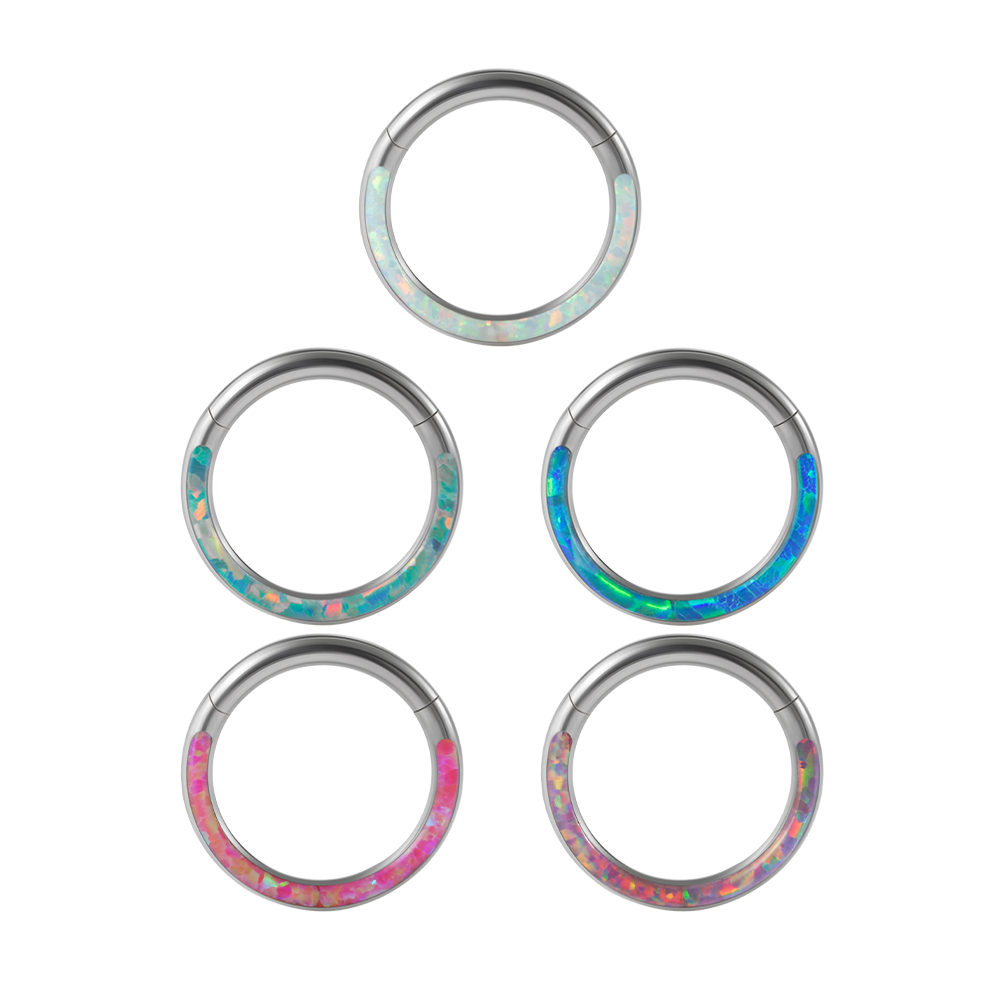 1PC Surgical Steel Opal Hinged - Body Jewelry Quality ulasan dan harga