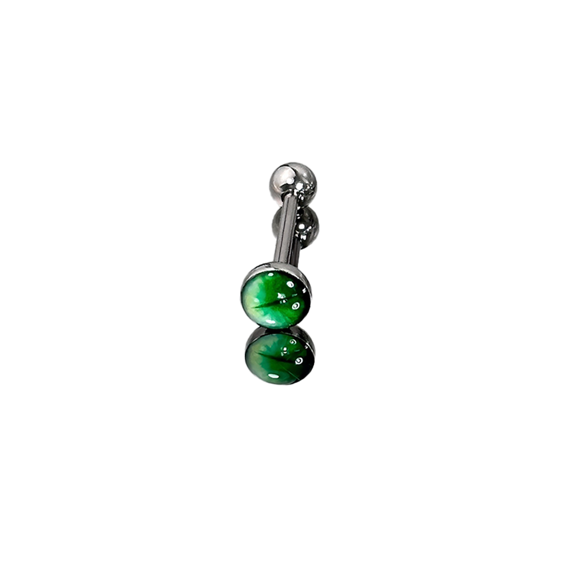 1Pc High-Quality Trendy Green  - Body Jewelry Quality ulasan dan harga