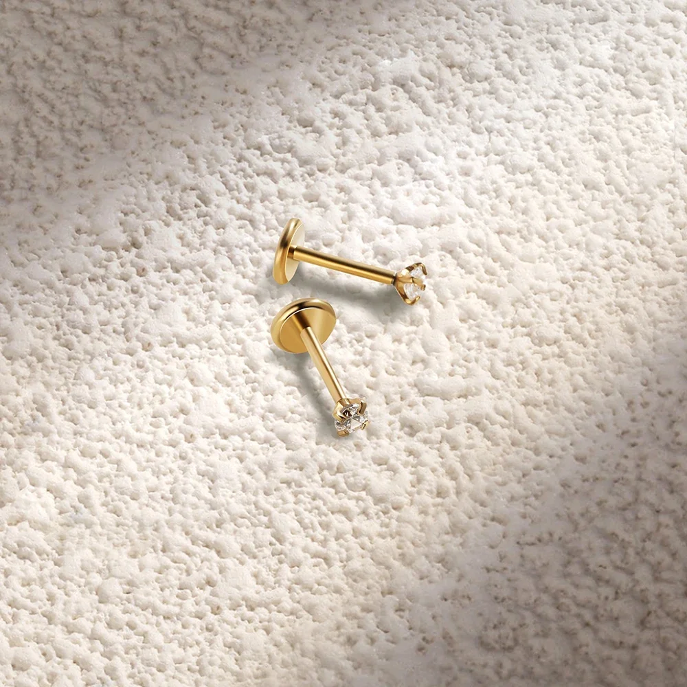 2/8PCS Stainless Steel Eearrin - Body Jewelry Flat Back ulasan dan harga